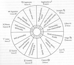Astrology houses circle